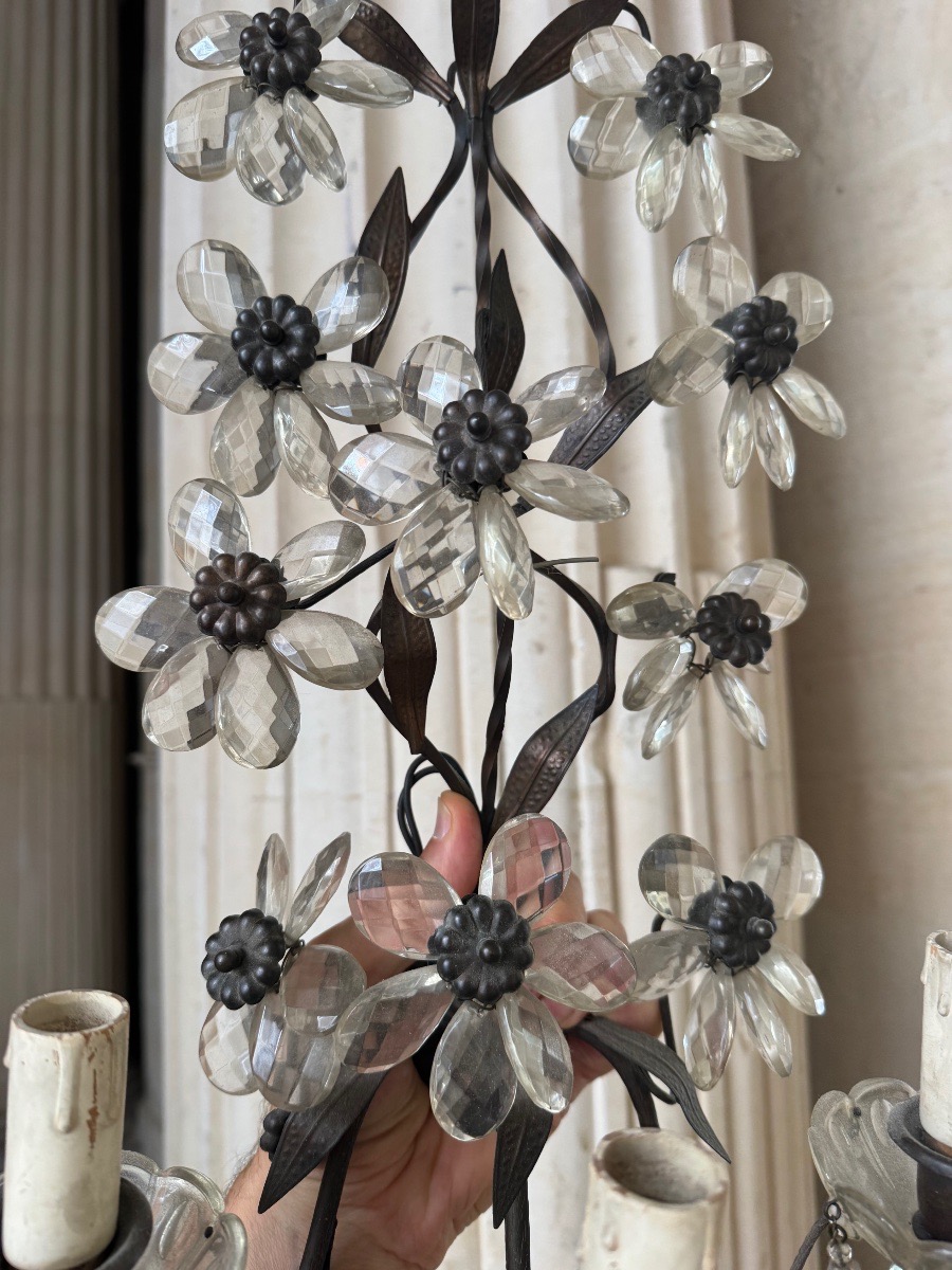 Pair Of Wall Sconces In The Baguès Style-photo-4