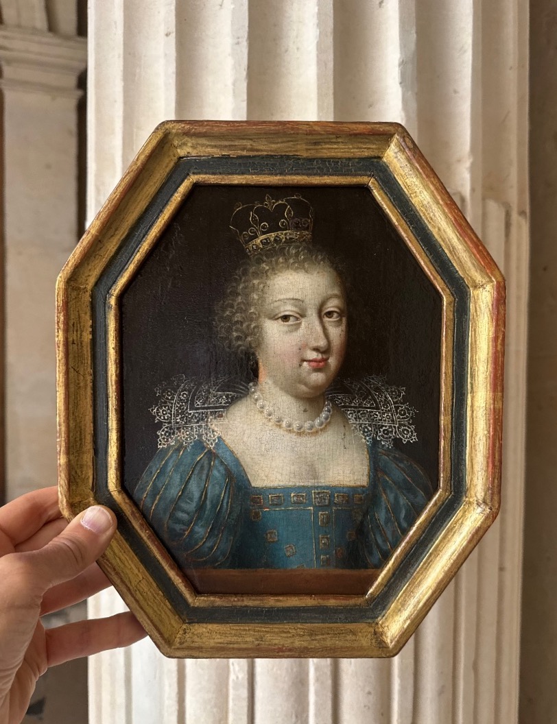 Portrait De Marie De Médicis, Entourage De Charles Beaubrun, 17ème Siècle -photo-1