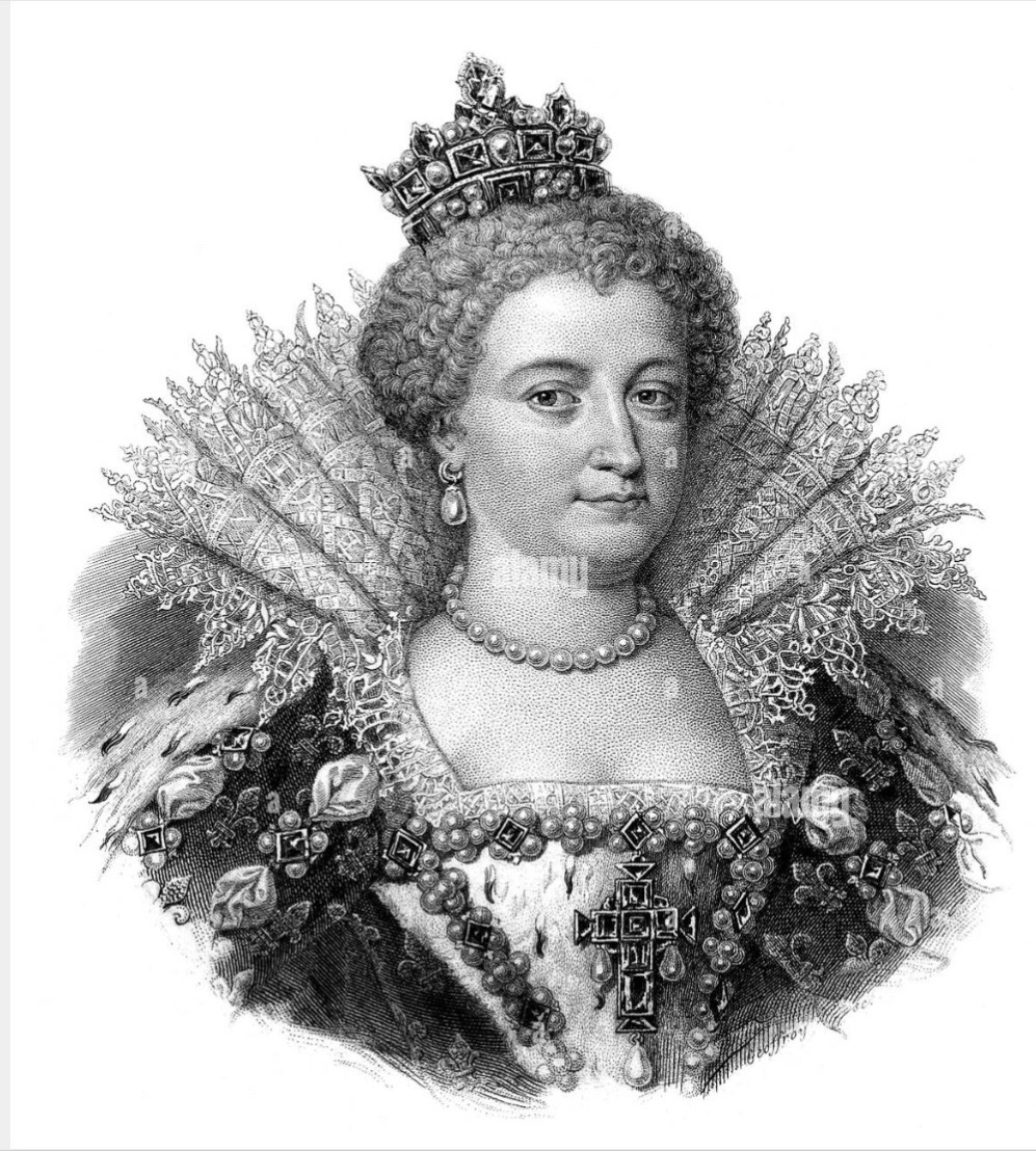Portrait De Marie De Médicis, Entourage De Charles Beaubrun, 17ème Siècle -photo-3