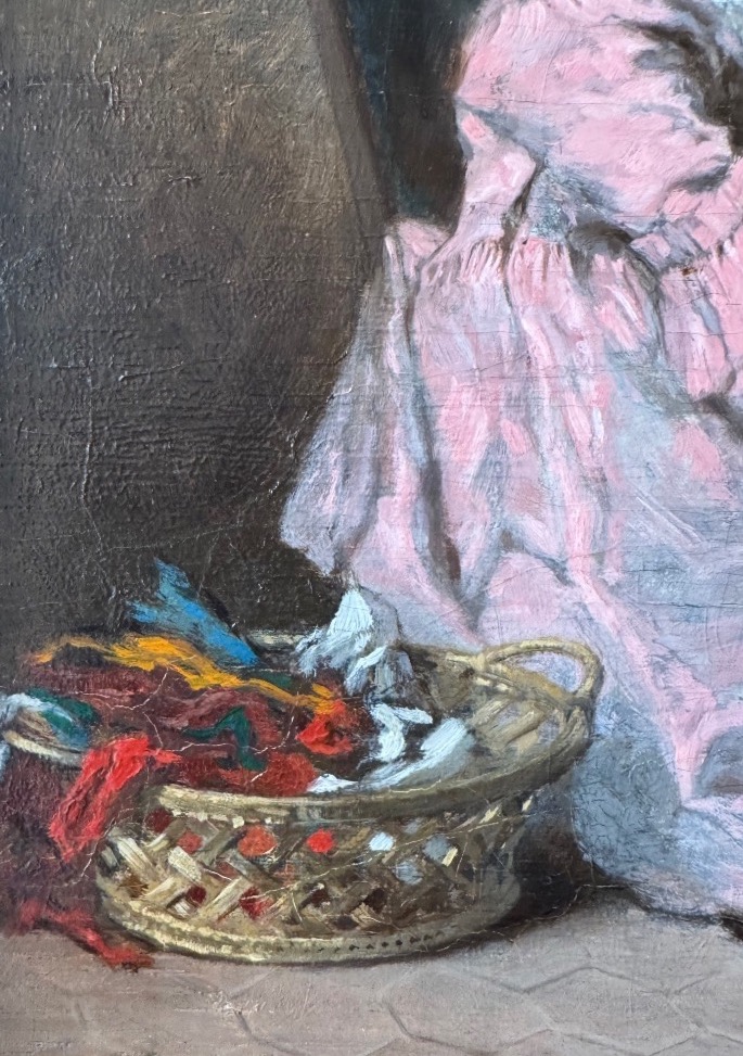 Jeune Femme Assise Dans Un Intérieur, Jean-Baptiste Fauvelet  1860-photo-3