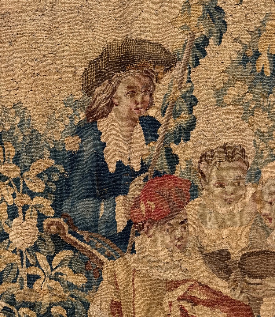 Le Concert Champêtre, Tapisserie d’Aubusson 18ème Siècle d’Après Watteau  -photo-4