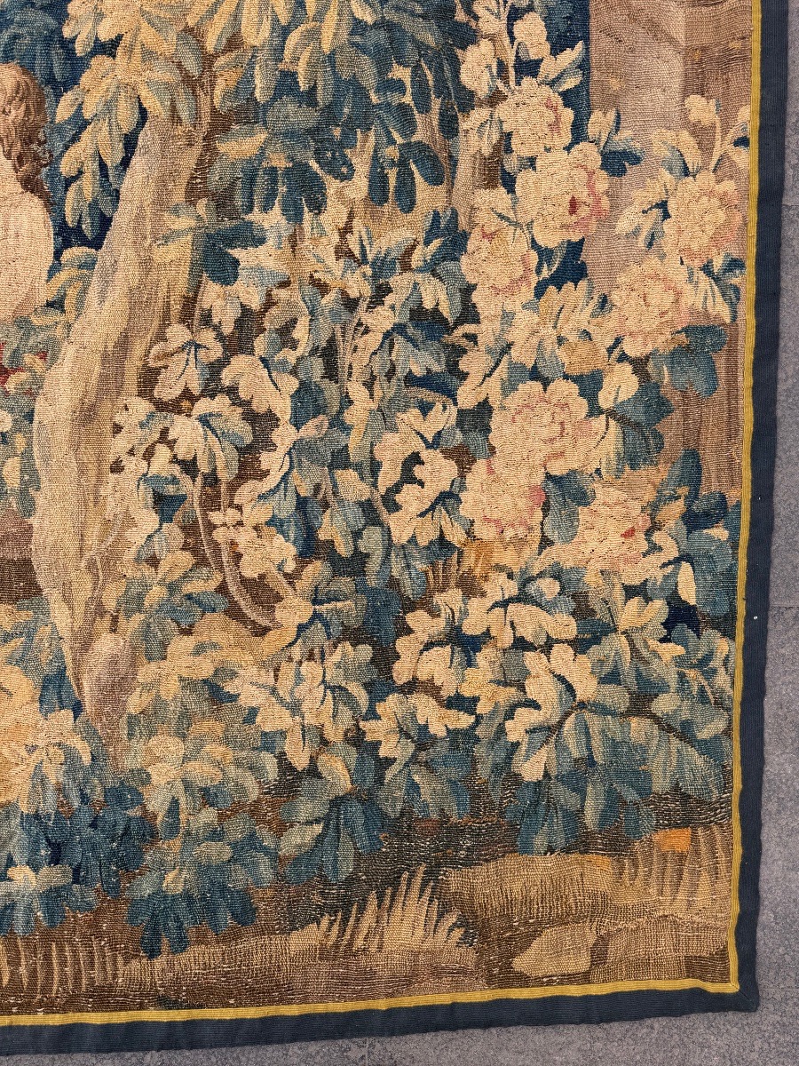 Le Concert Champêtre, Tapisserie d’Aubusson 18ème Siècle d’Après Watteau  -photo-4
