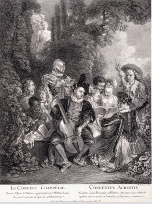 Le Concert Champêtre, Tapisserie d’Aubusson 18ème Siècle d’Après Watteau  -photo-7