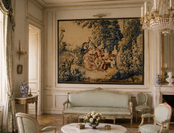 Le Concert Champêtre, Tapisserie d’Aubusson 18ème Siècle d’Après Watteau  -photo-8