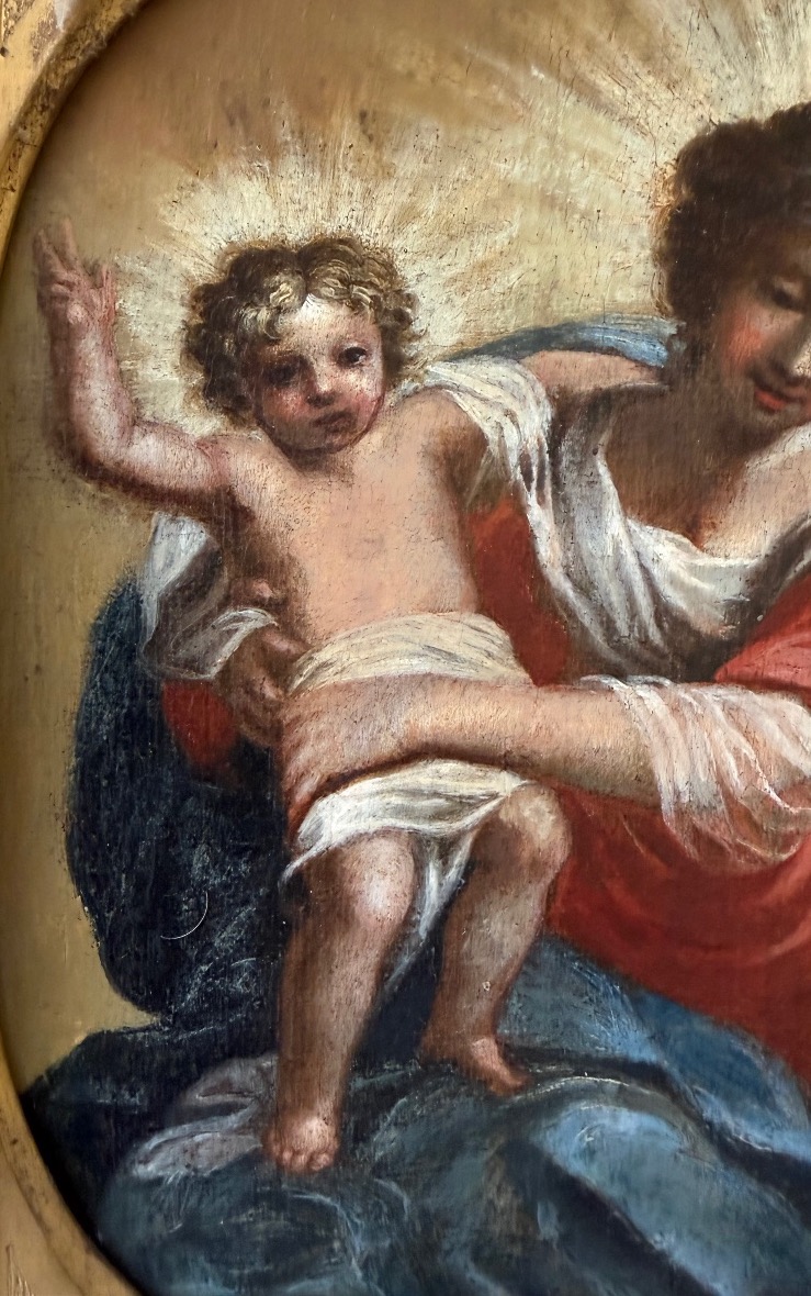 &amp;quot;virgin And Child,&amp;quot; Oil On Canvas, 17th Century -photo-3