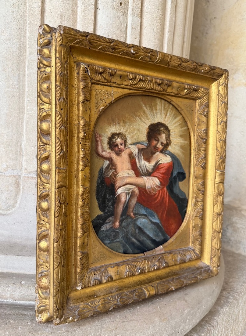 &amp;quot;virgin And Child,&amp;quot; Oil On Canvas, 17th Century -photo-1