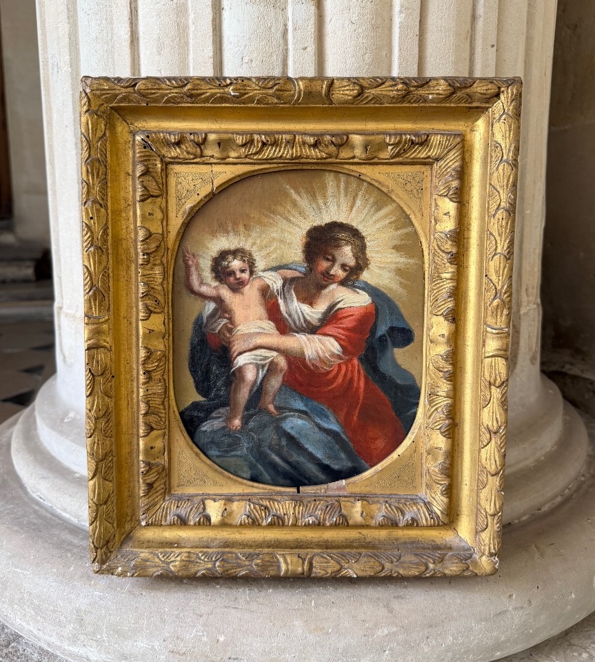&amp;quot;virgin And Child,&amp;quot; Oil On Canvas, 17th Century 