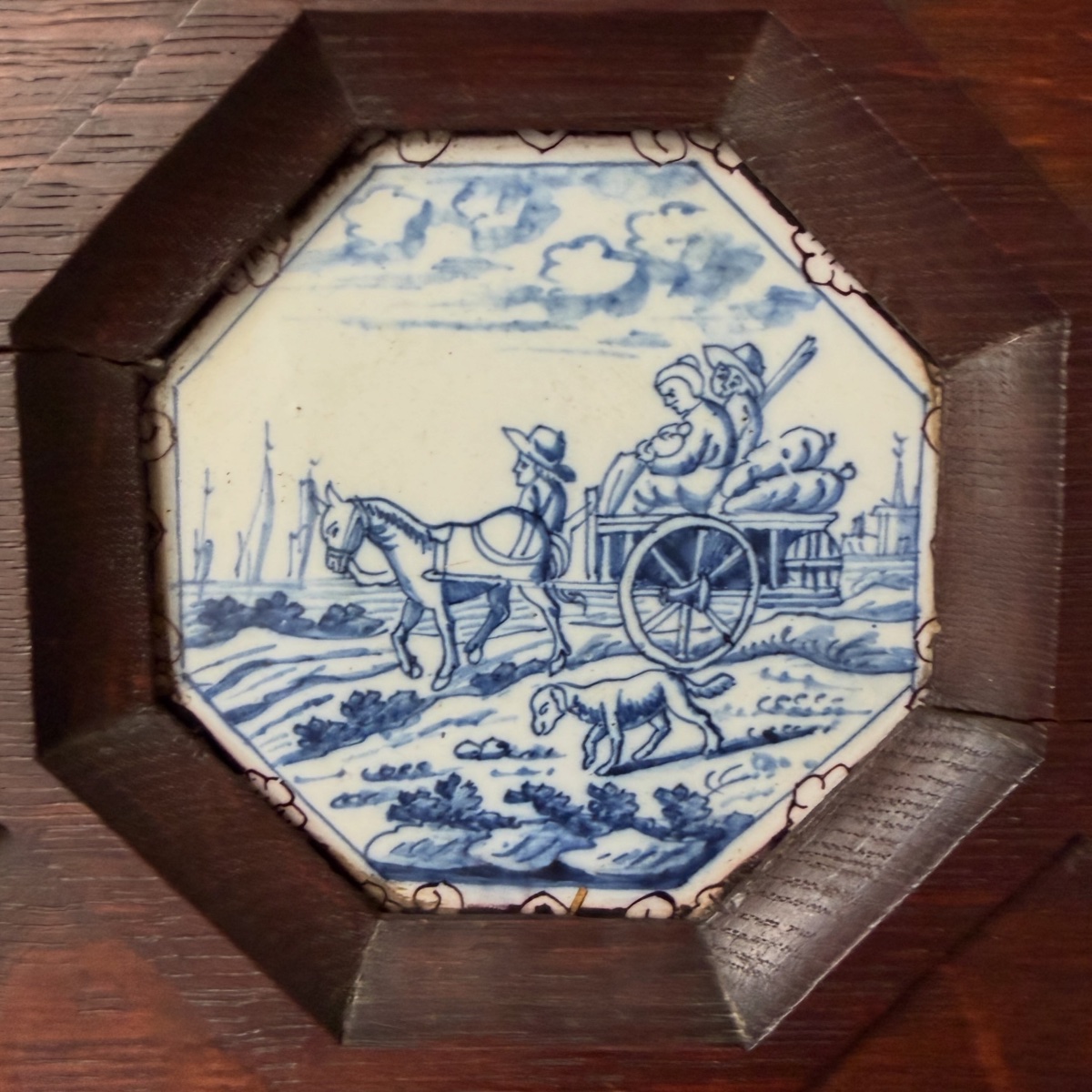 18th-century Delft Earthenware Tiles In A Frame -photo-2