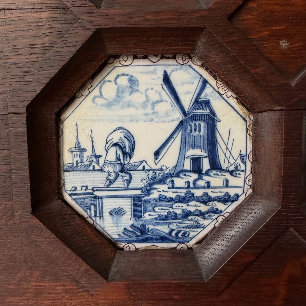 18th-century Delft Earthenware Tiles In A Frame -photo-3