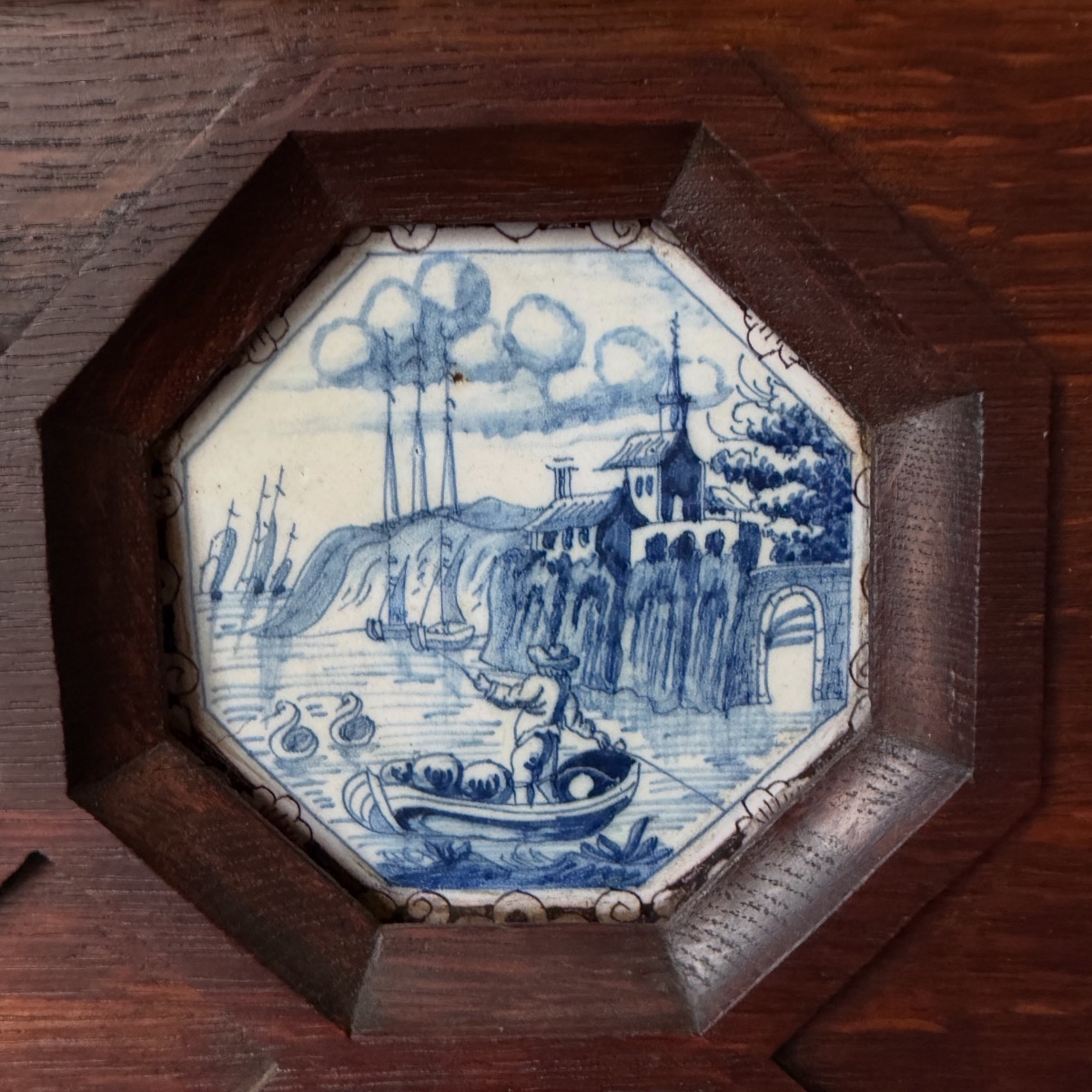 18th-century Delft Earthenware Tiles In A Frame -photo-5