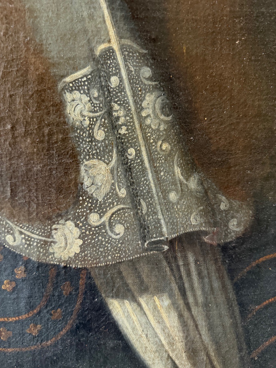 Portrait d’un gentilhomme en cuirasse vers 1690-photo-4
