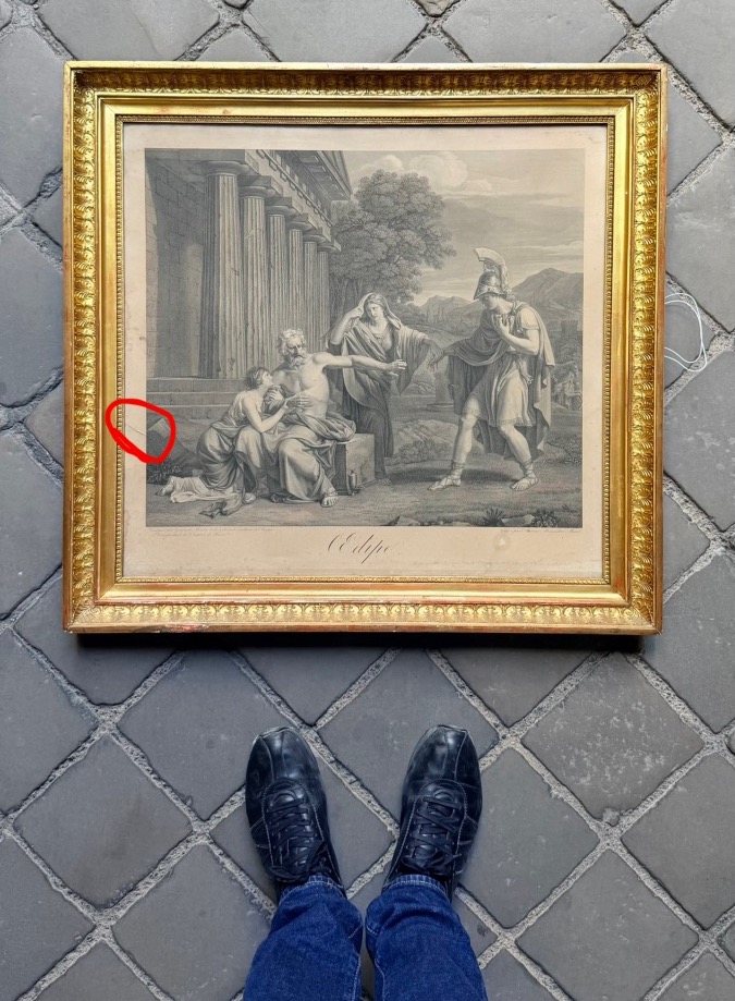 Œdipe à colone et bélisaire, paire de grandes gravures vers 1800-photo-6