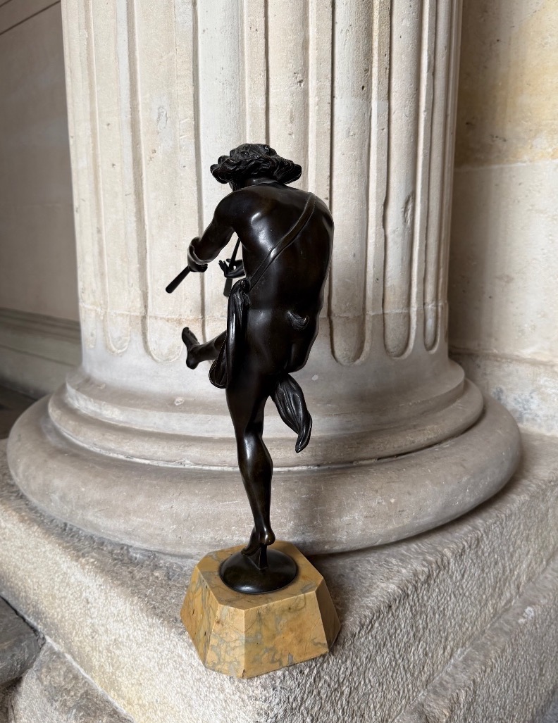 Faune jouant de l’aulos, bronze de Jean Bulio-photo-4