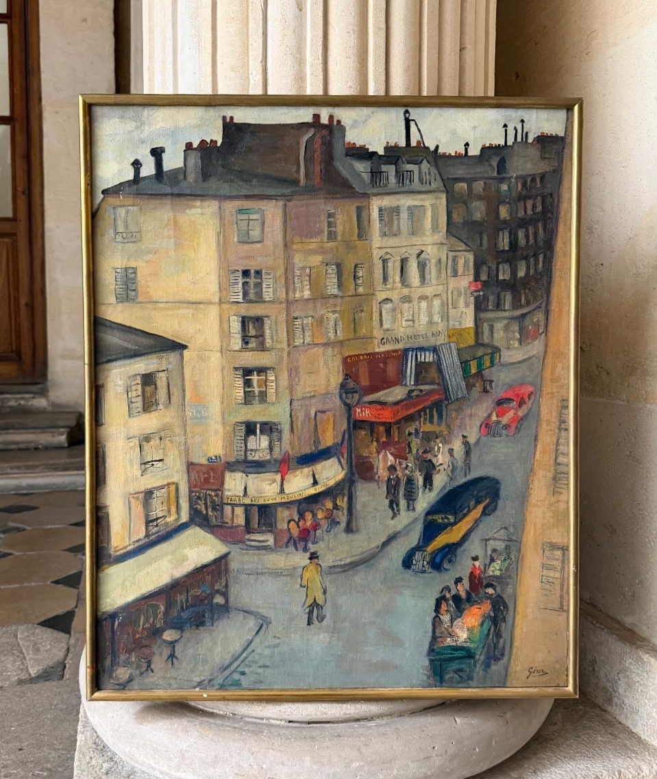 Rue Lepic In Paris, Oil Painting Signed Gérar Circa 1950
