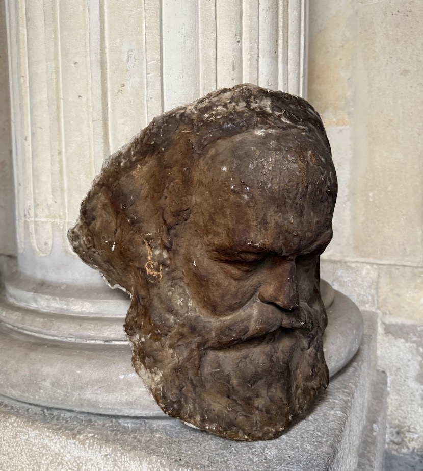 Portrait de karl Marx, plâtre patiné par Karl longuet vers 1940-photo-2