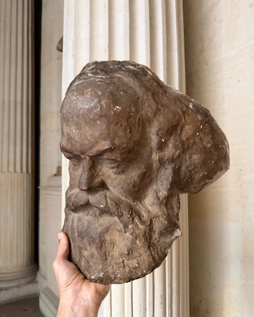 Portrait de karl Marx, plâtre patiné par Karl longuet vers 1940-photo-4
