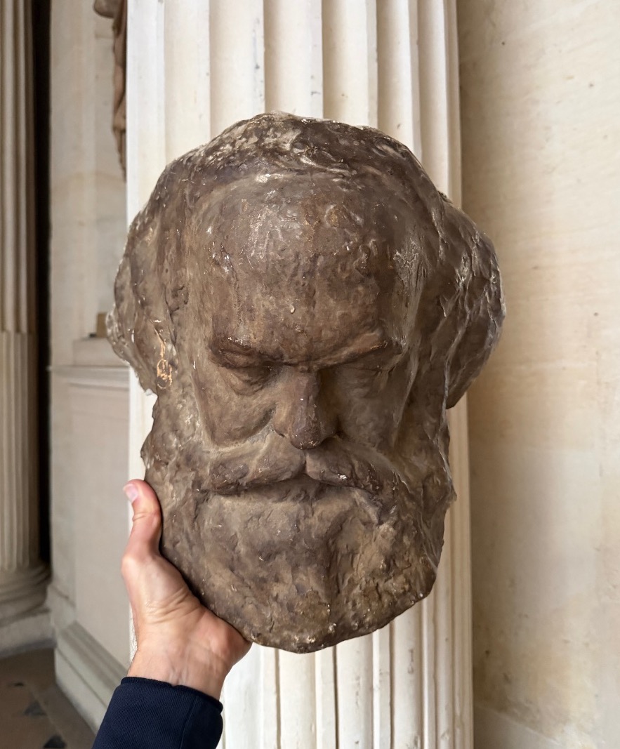 Portrait de karl Marx, plâtre patiné par Karl longuet vers 1940-photo-2