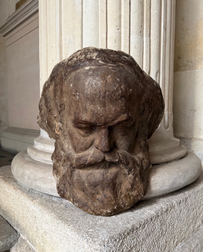 Portrait de karl Marx, plâtre patiné par Karl longuet vers 1940