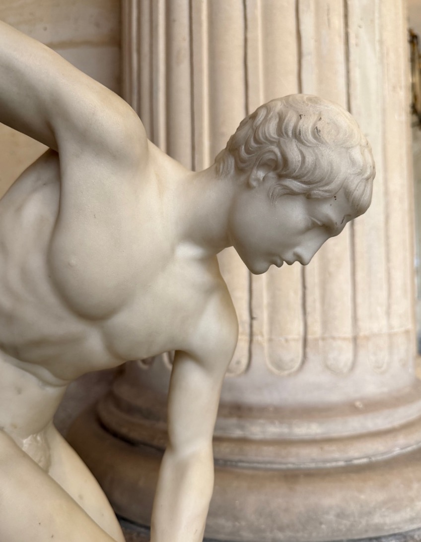 The Discobolus, A Marble Sculpture By Guglielmo Pugi From The Late 19th Century -photo-3