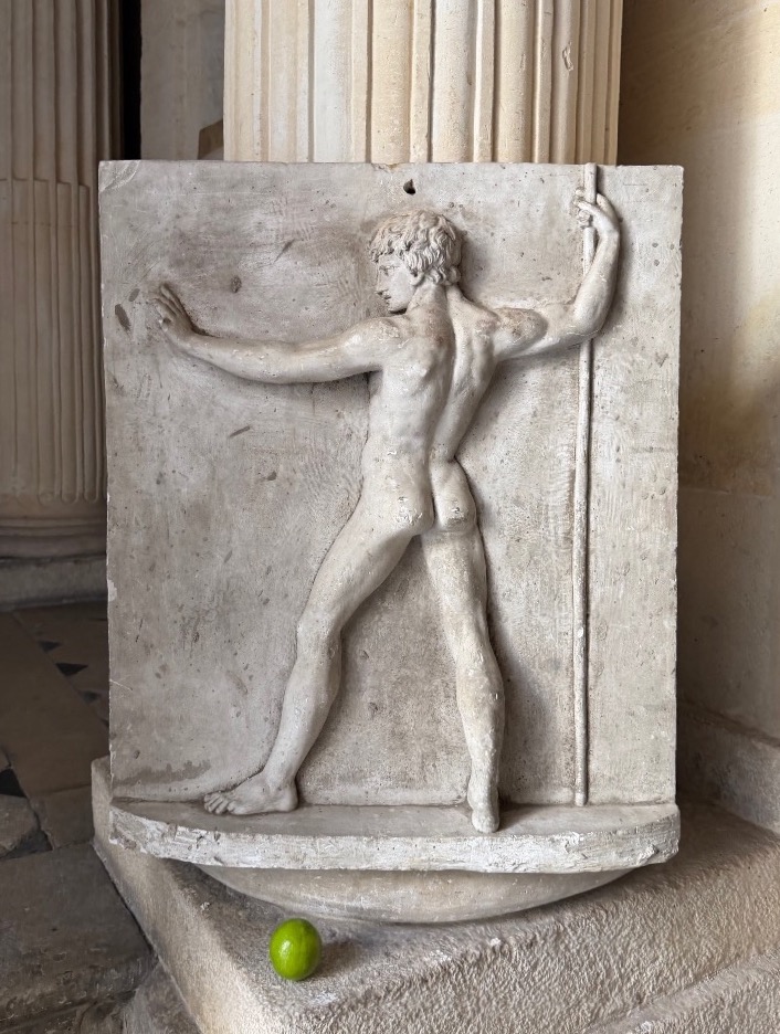 Grand nu masculin, étude en plâtre 19ème siècle -photo-2