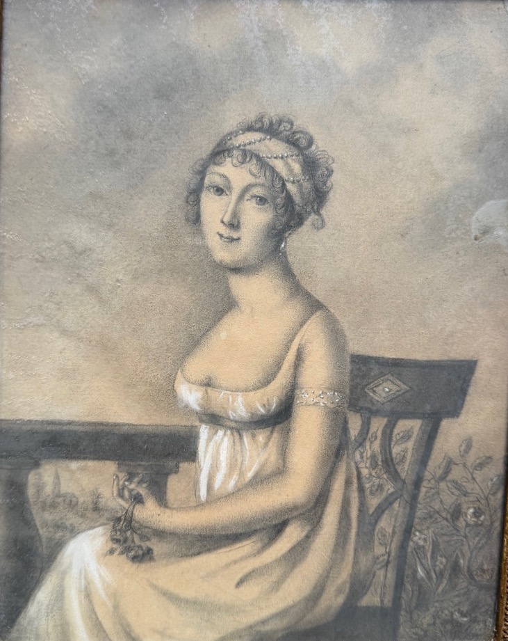 Portrait d’une jeune femme vers 1800-photo-2
