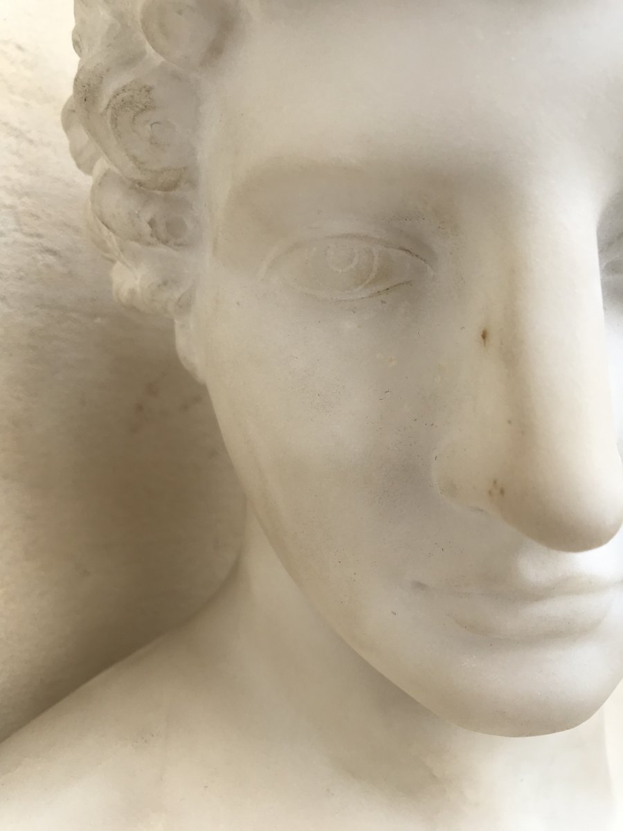 Bust Of Antinous Marble-photo-5