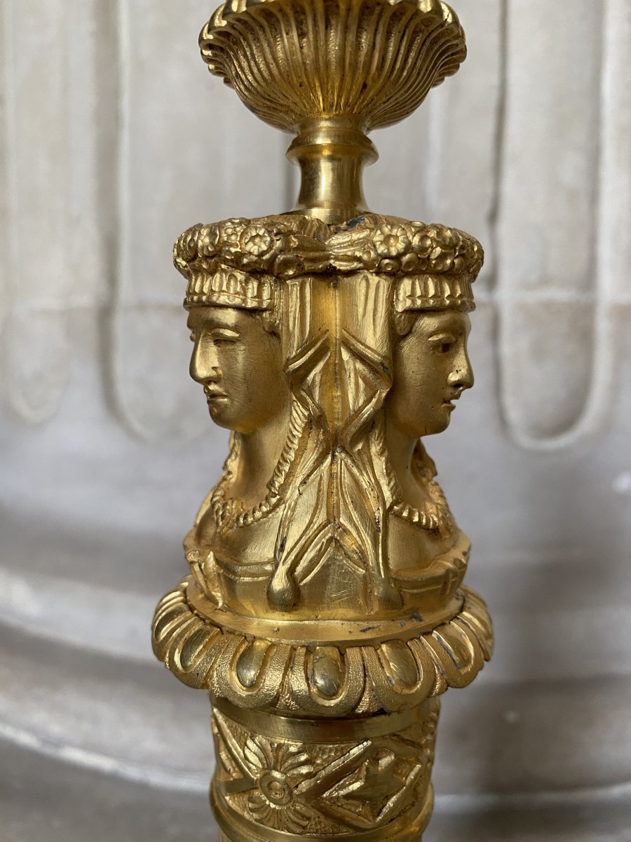 Pair Of Antique Candlesticks, Early 19th-photo-1