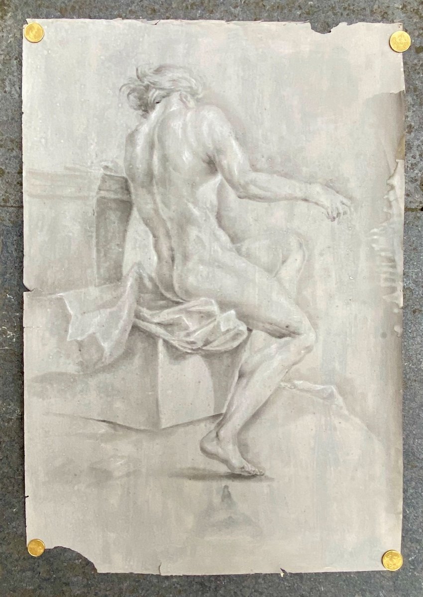 Study Of A Man, Drawing Circa 1800