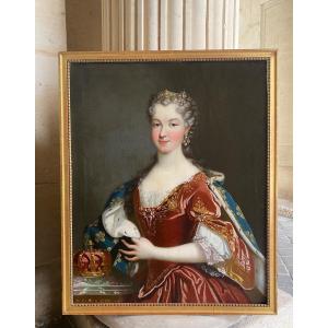 Portrait Of The Queen Of France Marie Lesczynska, Workshop Of Jean Baptiste Van Loo