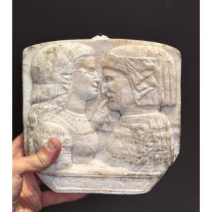 I Denti Del Nonno, Les Dents De Grand-Papa, Bas-relief En Marbre Italie 19ème Siècle 
