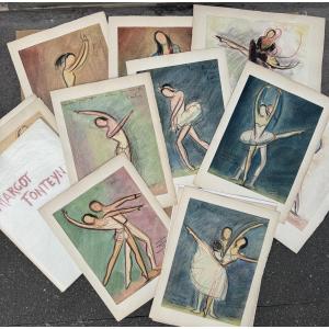 Margot Fonteyn, 14 Dessins Par Jean Target En 1948