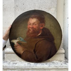 Laughing Monk Holding A Woman's Shoe, 17th Century 