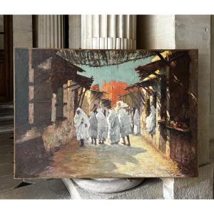 Femmes Voilées Dans Un Souk Au Maroc, P. P. Emiot 