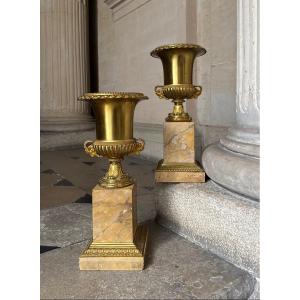 Pair Of Large Medici Vases, Second Half Of The 19th Century
