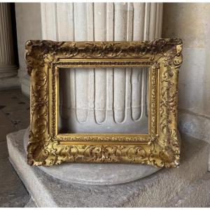 Cadre Ancien En Bois Doré Louis XV