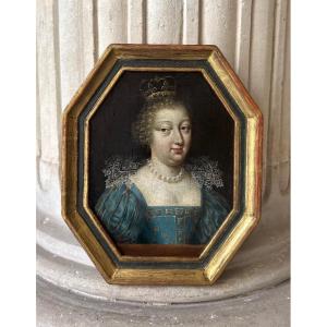Portrait De Marie De Médicis, Entourage De Charles Beaubrun, 17ème Siècle