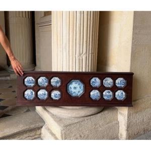 18th-century Delft Earthenware Tiles In A Frame 