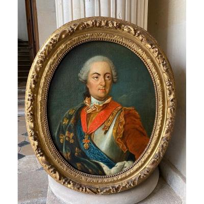 Portrait Of Louis XV, Michel Van Loo End Of 18th Century