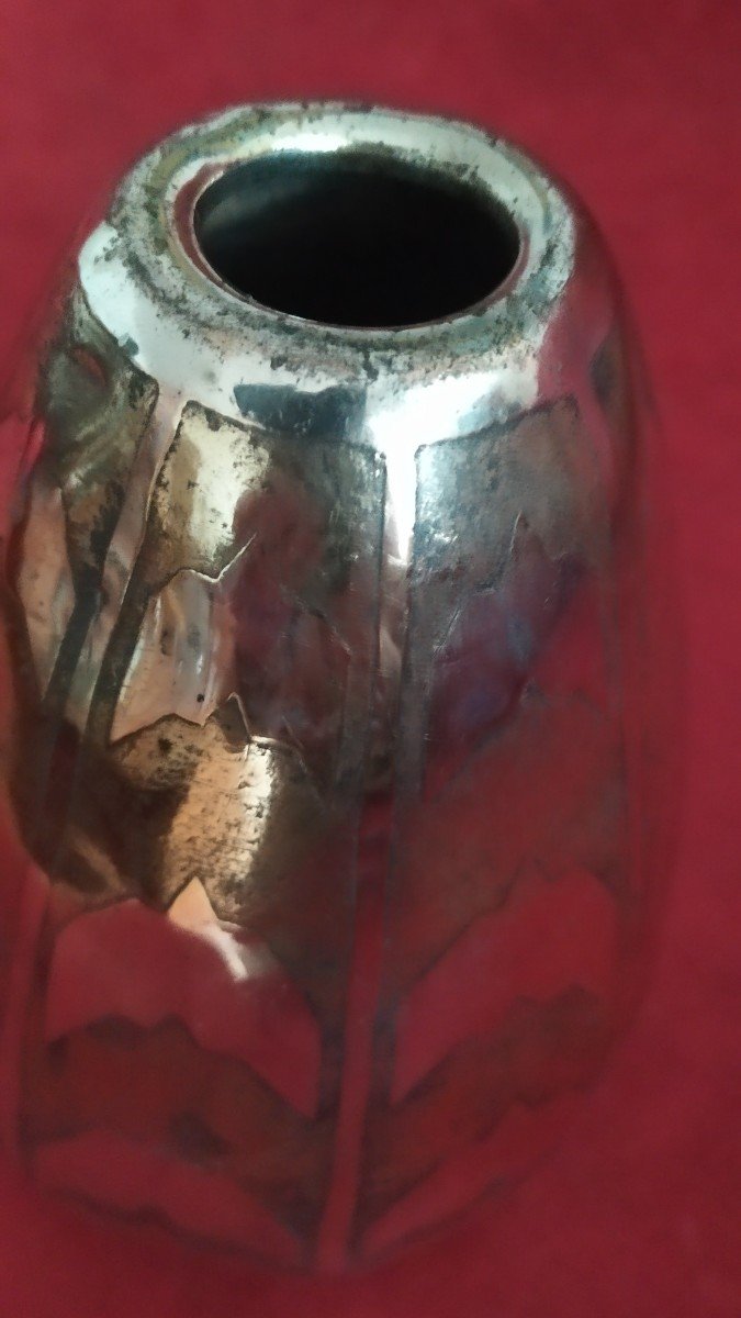 Vase Dinanderie Christofle Art Déco -photo-2