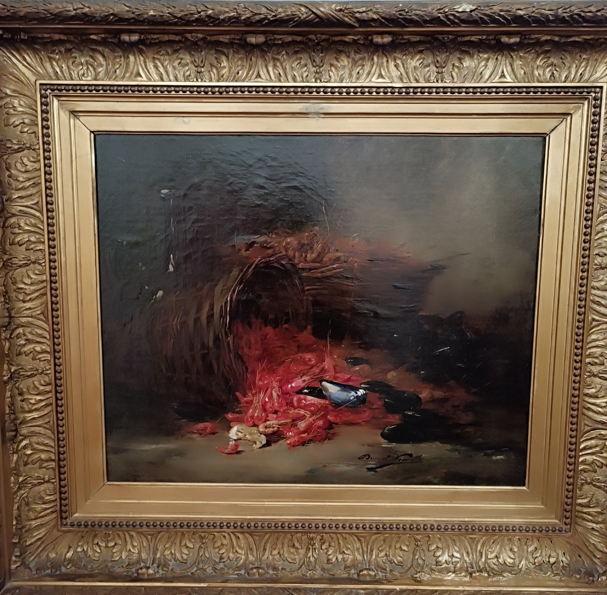 Tableau Nature Morte 19ème Brunel De Neuville