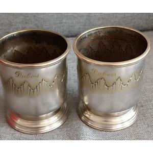 Pair Of 19th Century Silver Metal Coolers
