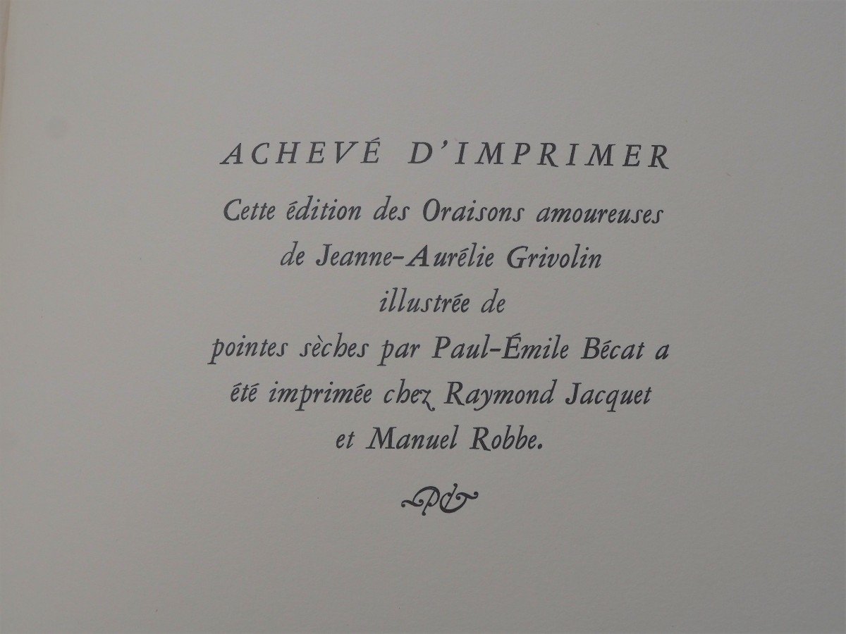 Les Oraisons Amoureuses - Book - Roger Pillet, 1957-photo-2