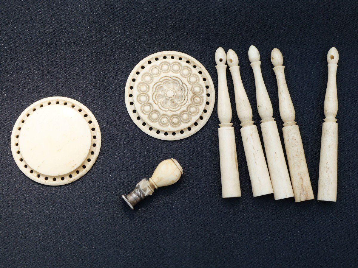 Sailor Objects - Lot Of Small Items In Dieppe Ivory XIXth Century