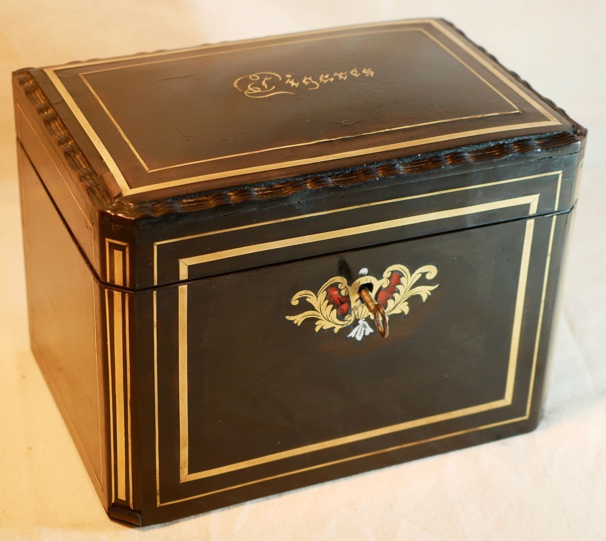 Cigar Humidor Box - Napoleon III Marquetry - Second Empire - 19th Century