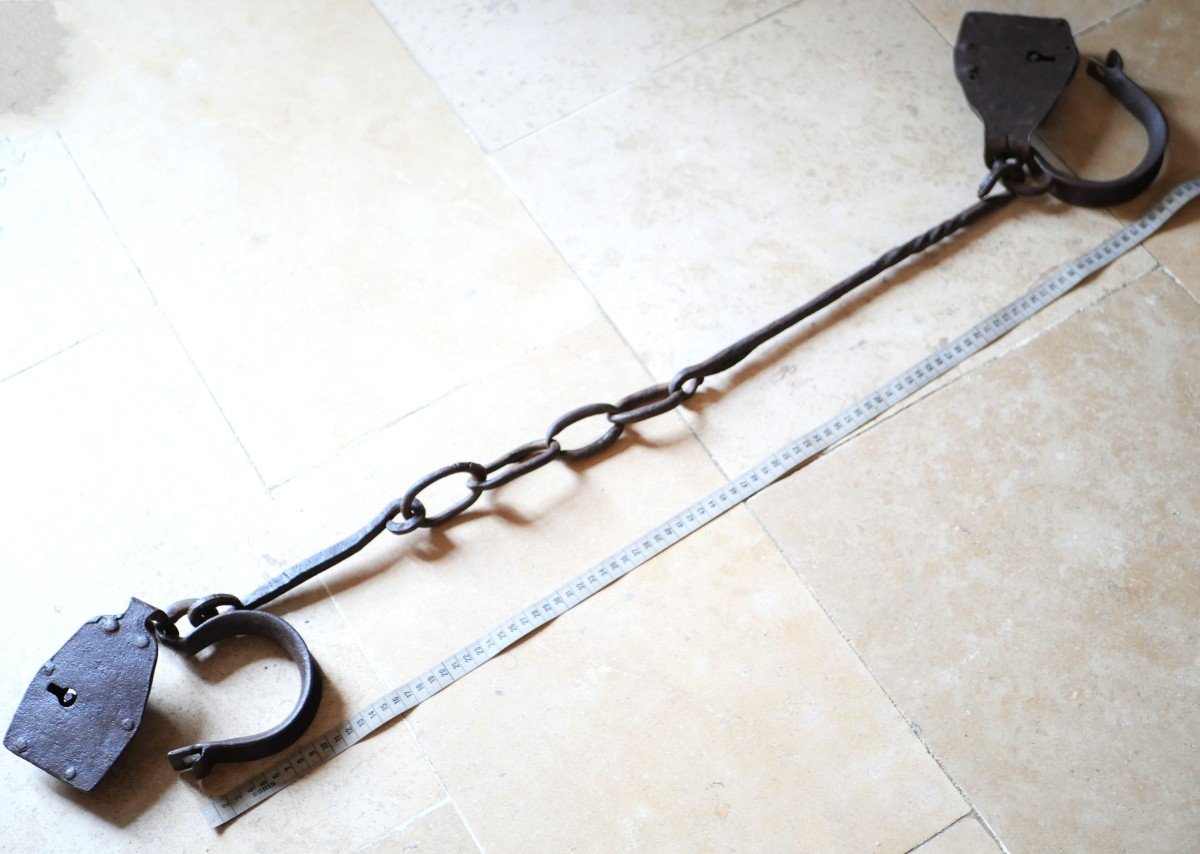 Marine - Irons - Wrought Iron Slave Fetters XVII - XVIIIth Century -photo-5
