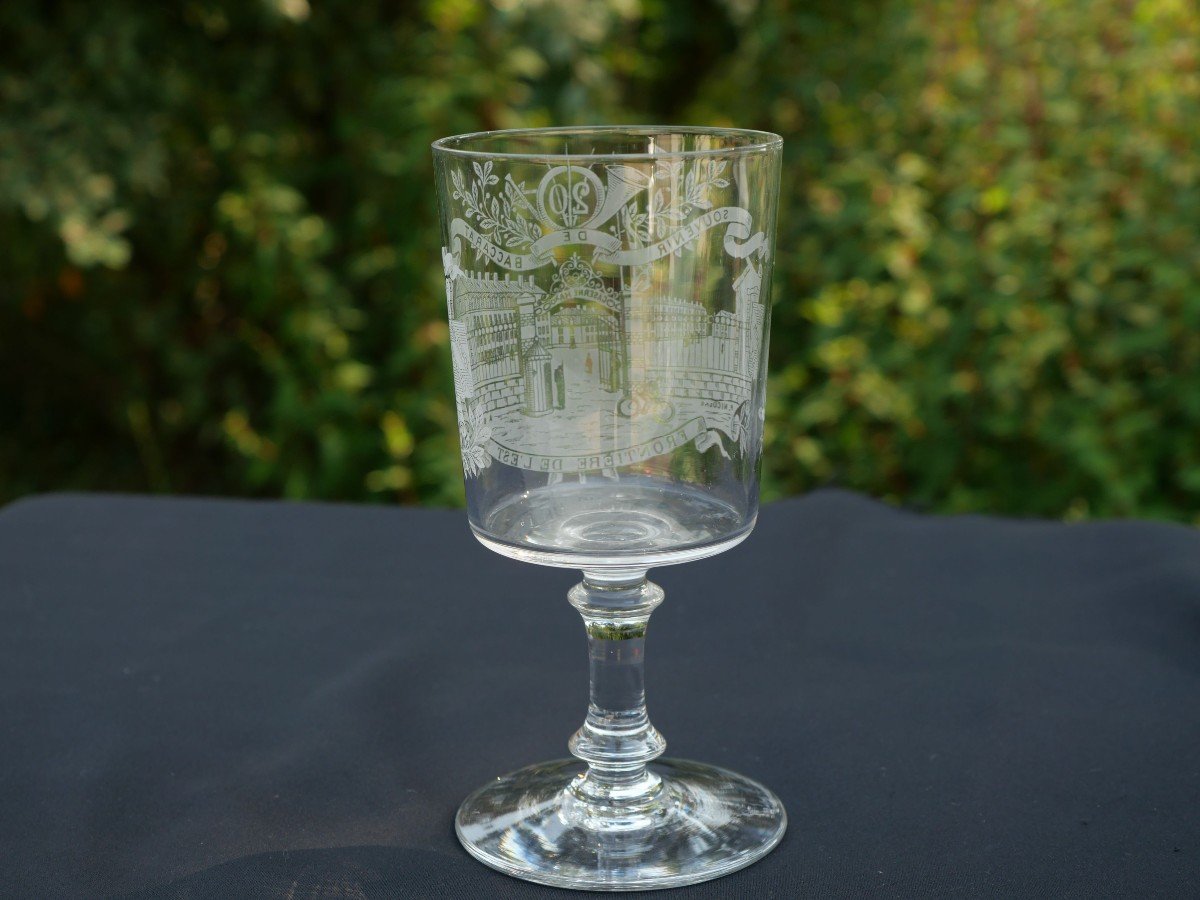 Verre Cristal Baccarat - 20ième Bataillon De Chasseurs à Pied - XIX Ième STA22BAC001-photo-3