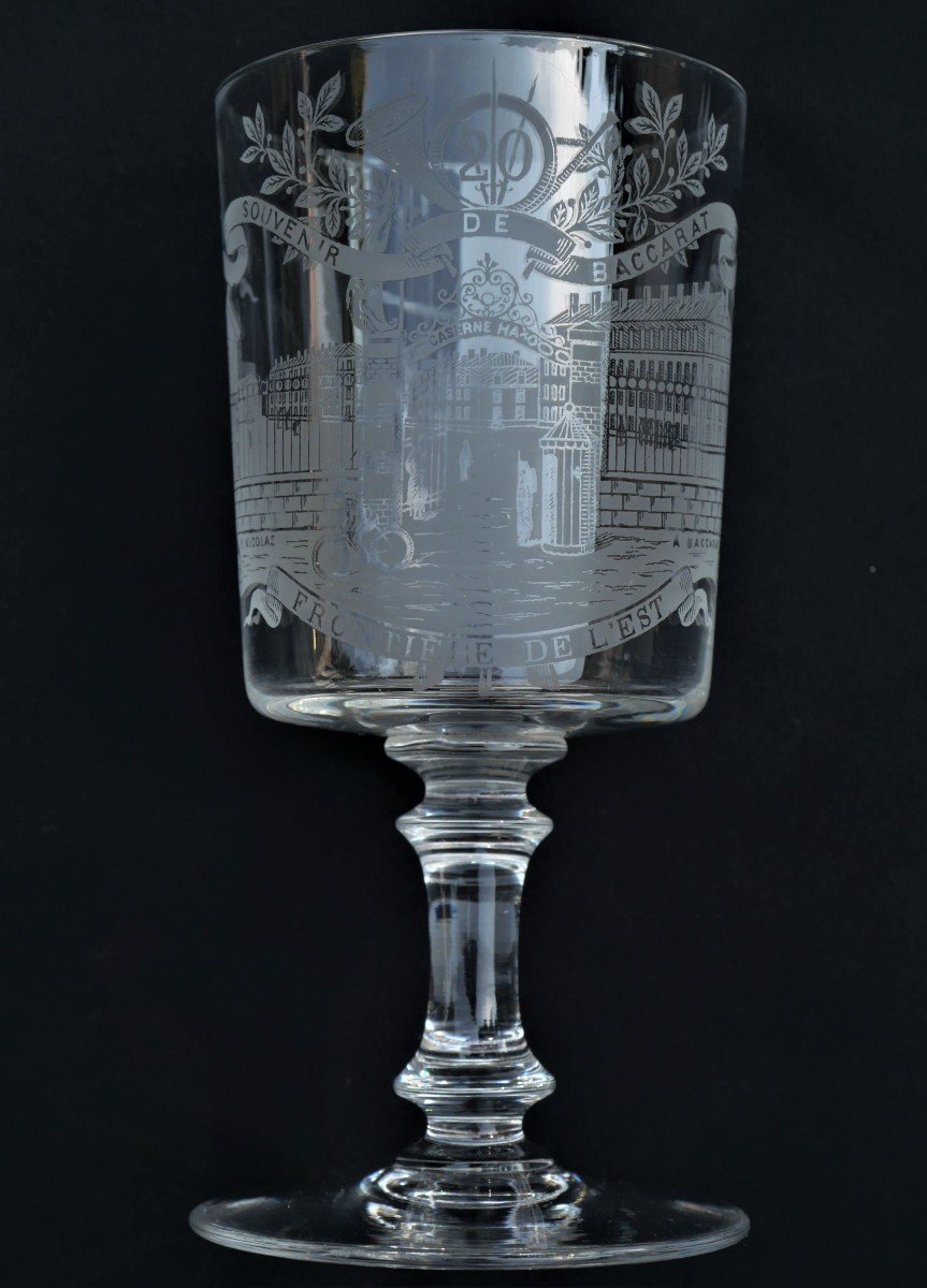 Verre Cristal Baccarat - 20ième Bataillon De Chasseurs à Pied - XIX Ième STA22BAC001