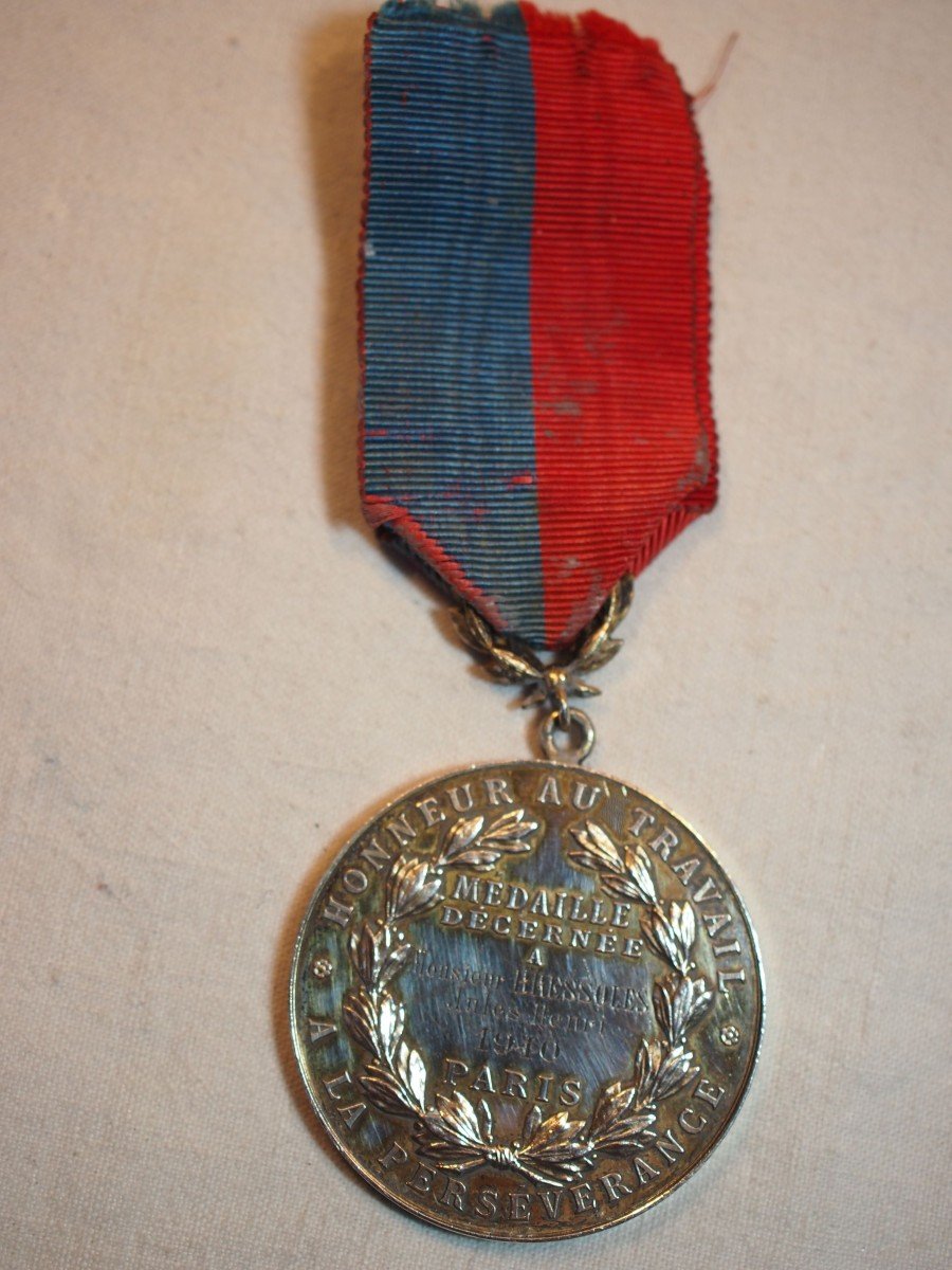  1910 Piano Maker Medal In Sterling Silver Jules Faivres Prize-photo-2