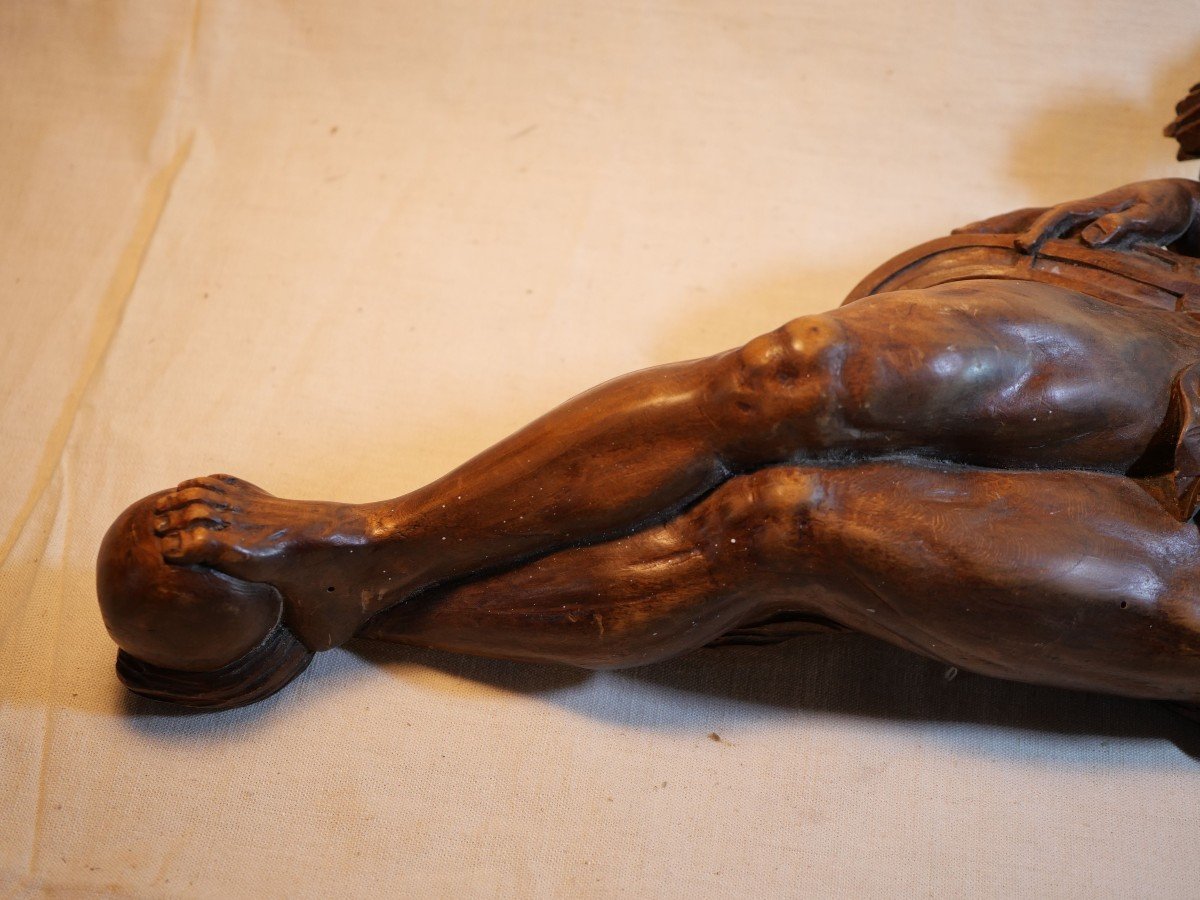  Sculpture Française En Bois d'Achéloos Ou De Nilus XVII Ou XVIII Ième Siècle - Ref Mag24scu001-photo-1