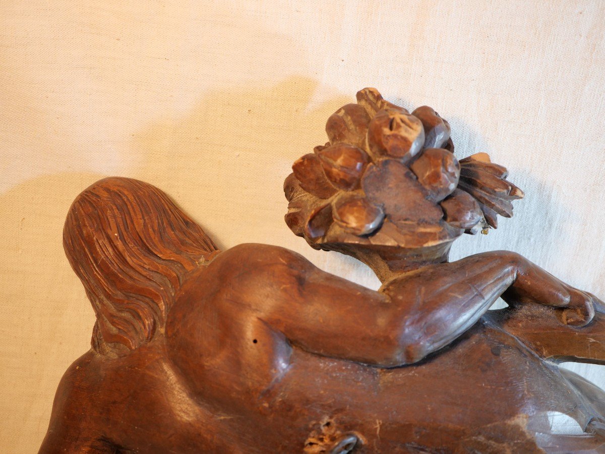  Sculpture Française En Bois d'Achéloos Ou De Nilus XVII Ou XVIII Ième Siècle - Ref Mag24scu001-photo-3
